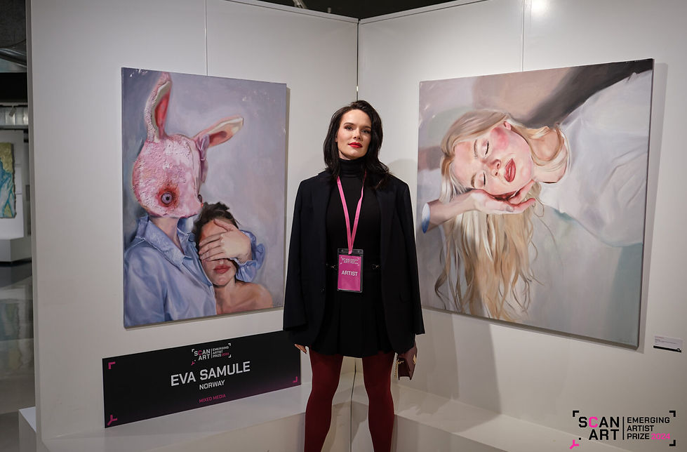 Eva Samule at the scan.art Finalist Exhibition, Bakerhouse Gallery, Graz, October 2024